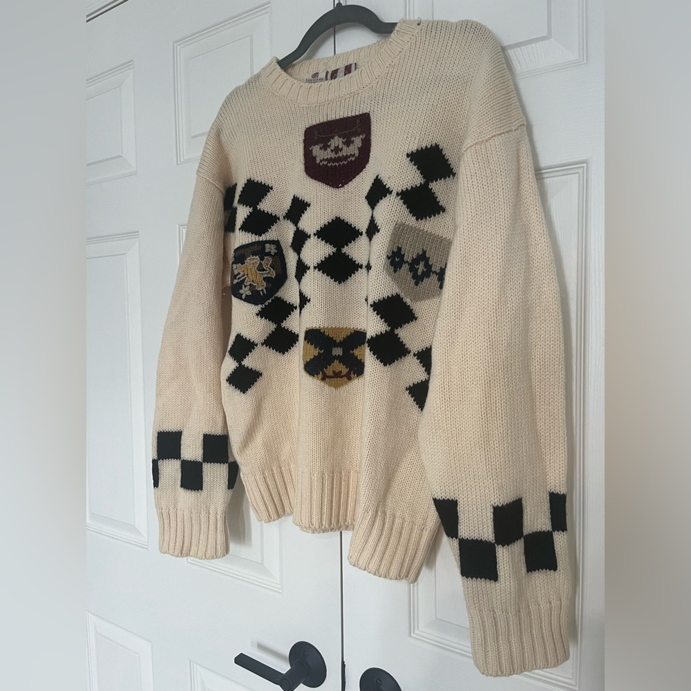 GANT VINTAGE 100% VIRGIN WOOL SWEATER MEDIUM - Picture 3 of 6
